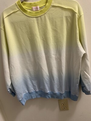 Pink Lily Sweat Shirt Spot Ombré Small Pit To Pit 23  Length 26  Long Sleeves