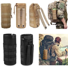 Tactical Molle Water Bottle Bag Military Outdoor Hiking Belt Holder Kettle Pouch