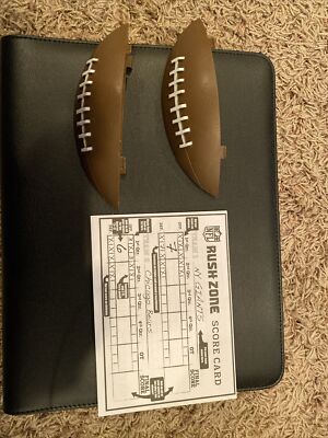 2013 NFL Rush Zone  Game 2 Football Dice Walls Replacements + Unused Score Card