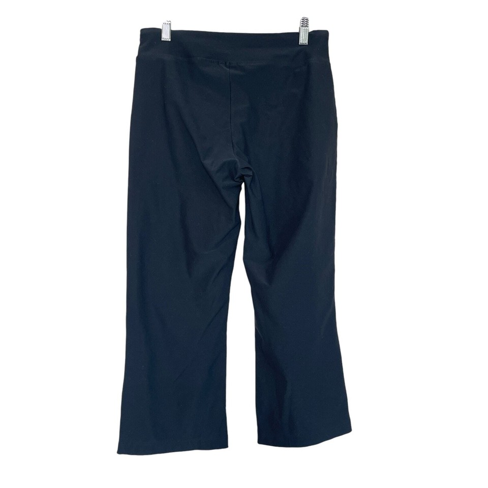 Nike Dri Fit Women's Small Black Wide Leg Crop Stretch Workout Pants