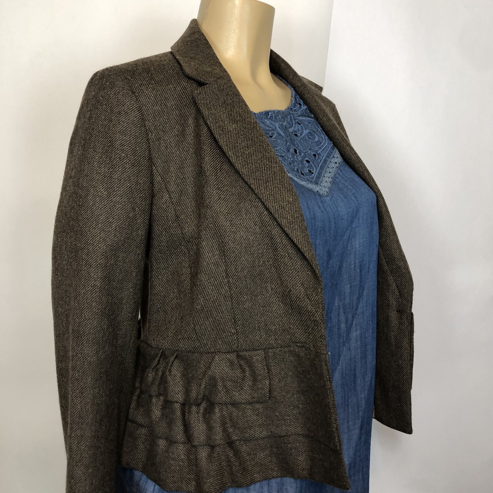 Loft Brown Single Button Formal Jacket Womens Siz… - image 4