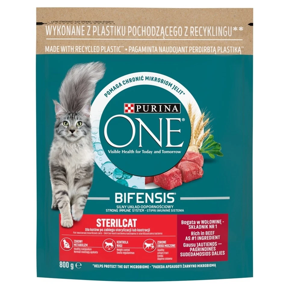 PURINA NESTLE 7613032531898 PURINA One Bifensis Sterilcat Beef - Trockenfutter für Katzen - 80