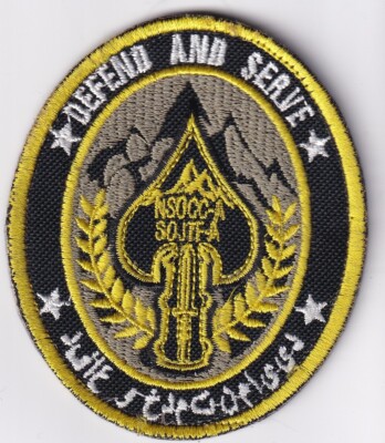 Special Operations Joint Task Force-A NSOCC-A Defend and Serve patch Afghan made
