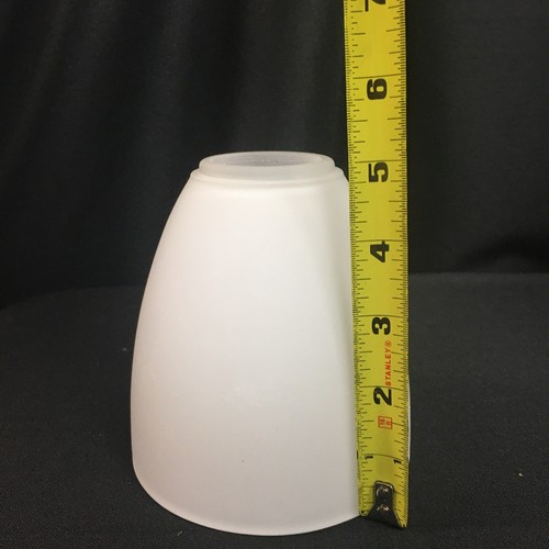 White Frosted Glass Shade for Ceiling Fan ~ 5" T ~ 1.75" Top & 4.5" Bottom Dia - Picture 8 of 8