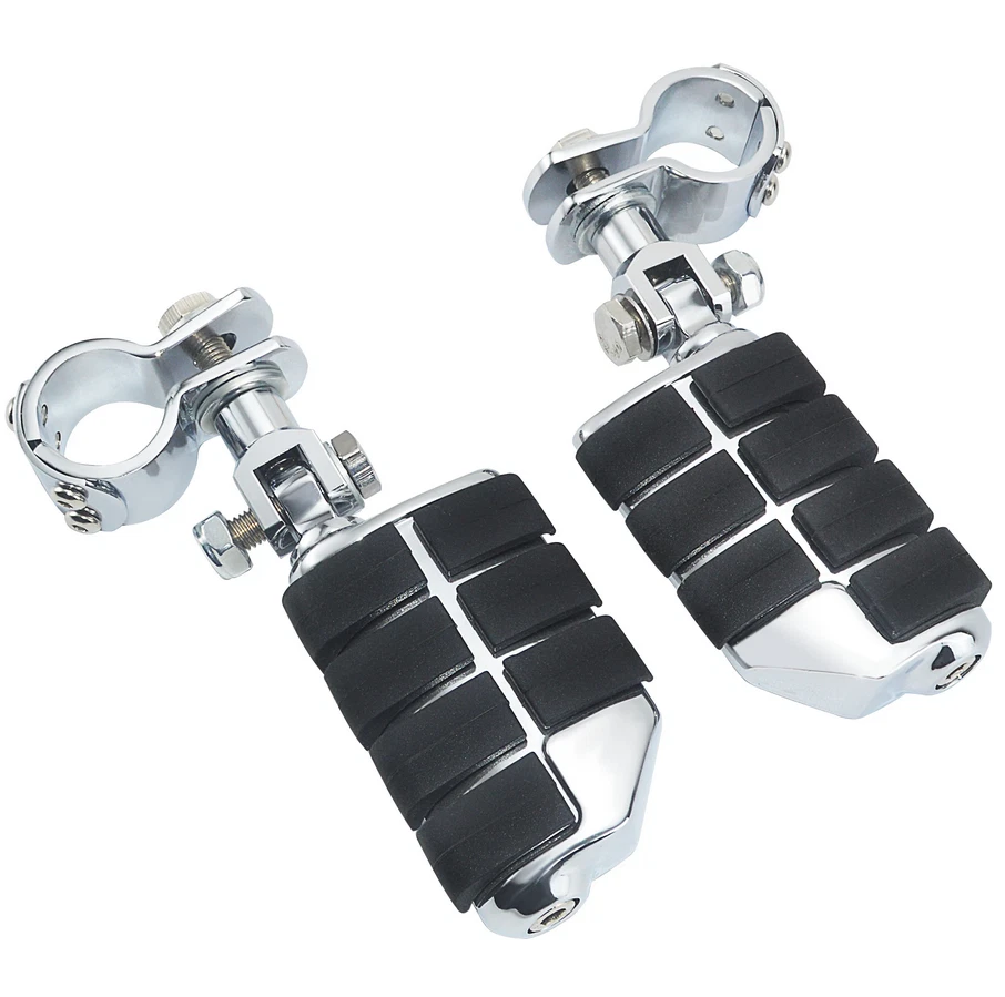 Par de estriberas cromadas para carretera para motocicleta Yamaha V Star 1300 1000 950 650 250 Foto 2 de 4