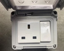 GEWISS GW27851 IP55 ENC. GW27043 + 2P+E 13A Socket  GW20208 + 1P 16A Sw. GW20571