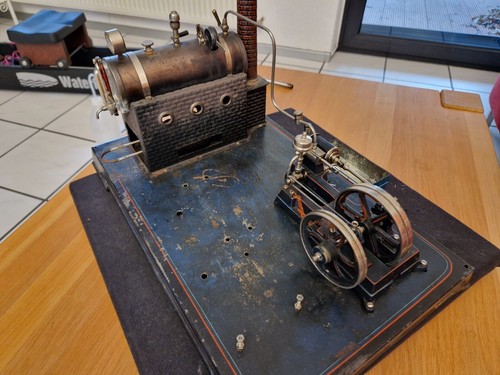 Unbekannte große Dampfmaschine mit Doppel-Schwungrad - Bild 5 von 7