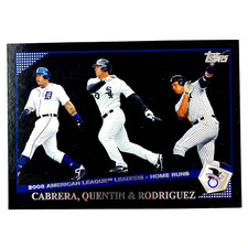 Miguel Cabrera Carlos Quentin Alex Rodriguez 2009 Topps Wal-Mart Black Card 127