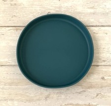 Mushie Kids Silicone Suction 8in Plate Dark Blue Color Baby Toddler Feeding NEW