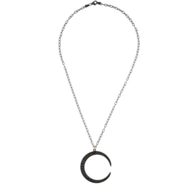 MIZUKI Diamond Crescent Moon Pendant Necklace | eBay
