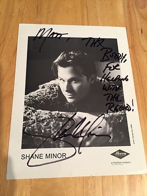 Shane Minor Country Star Promo Photo Autographed. Rare. Mercury ...