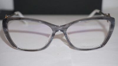 Chopard New Eyeglasses Grey Marble Silver VCH224S 0AHU 54 15 135