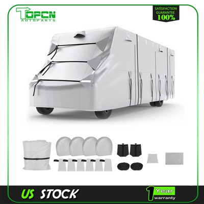 29-32FT Oxford Cloth Class C Trailer Travel &RV Camper Covers Water Proof
