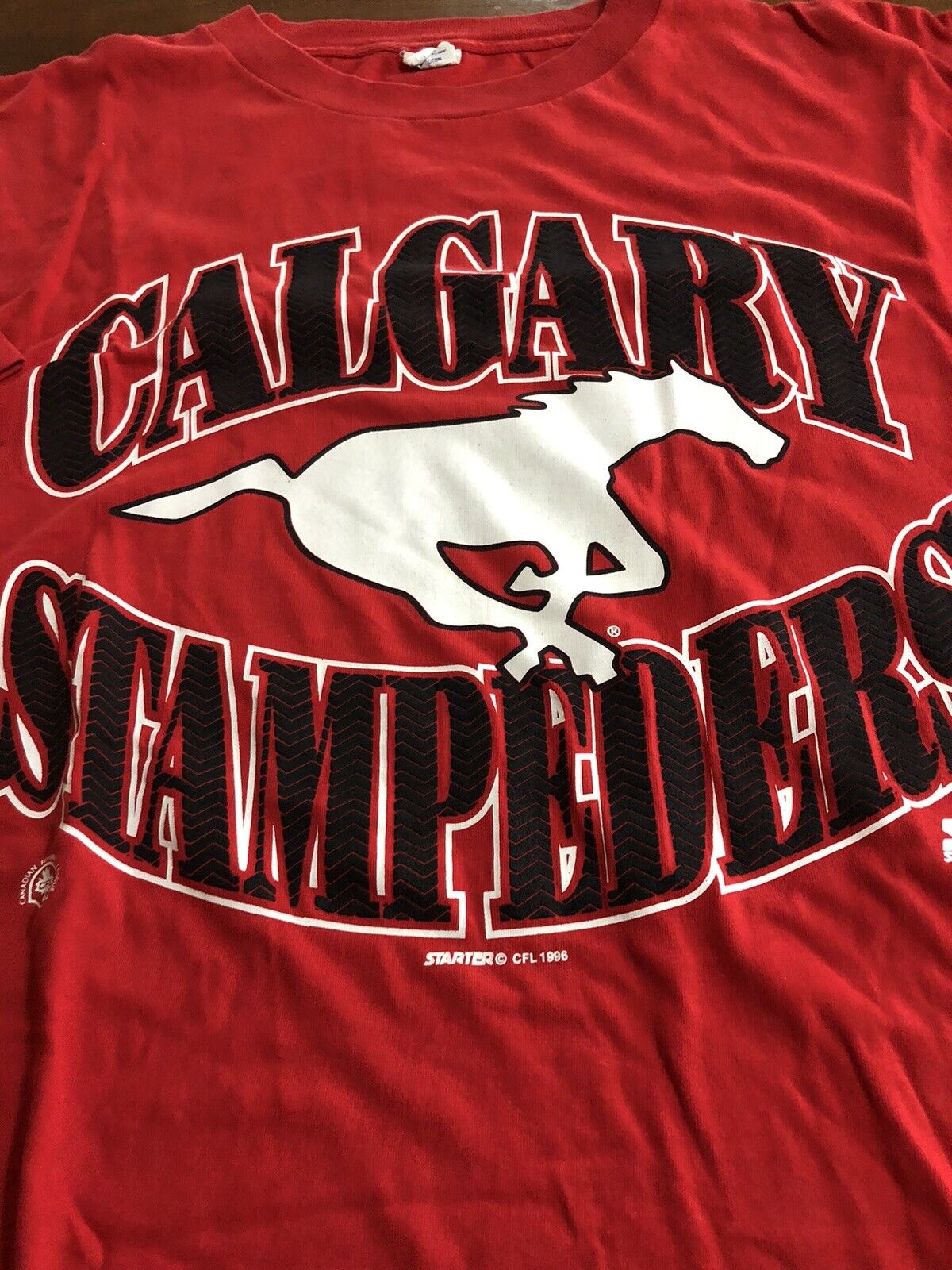 Vintage Calgary Stampeders Starter Single Stitch … - image 3
