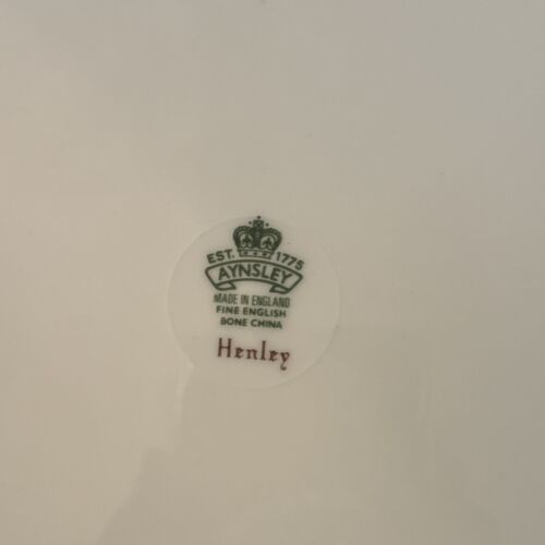 Aynsley Bone China "Henley" 8 1/4" Salad Plate green backstamp - Perfect! - Picture 6 of 6