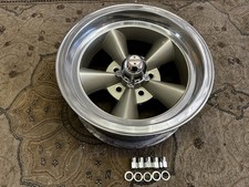 VINTAGE SINGLE (1) TORQ-THRUST STYLE POLISHED LIP 15x7 CHEVY CAR HOTROD 4 3/4