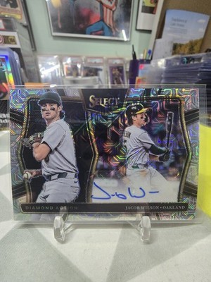 2025 Panini Select FOTL Jacob Wilson /17 Auto Mojo Prizm Diamond Action Oakland