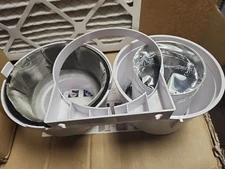 TDIDVKZW Dryer Indoor Vent Bucket Kit Aluminum Flex 4" x 5' Wall or Floor Mount