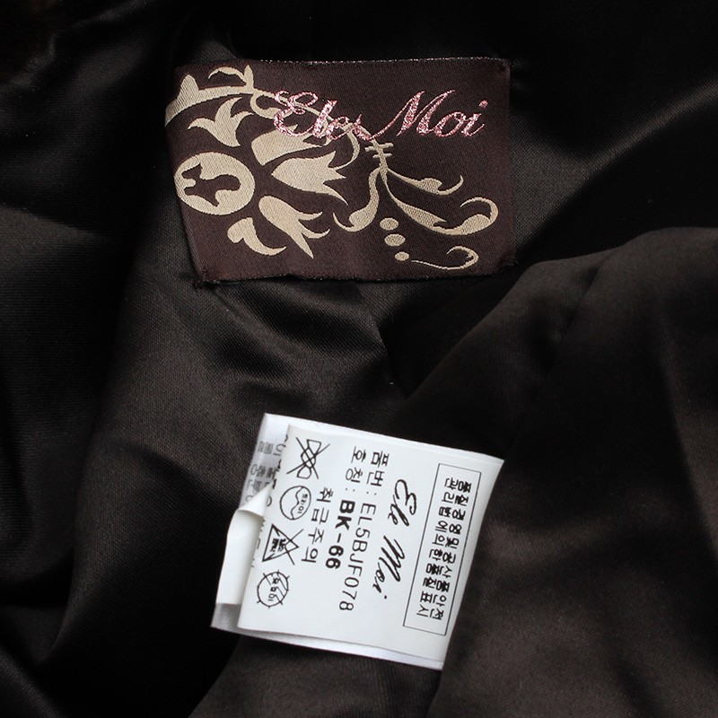 Giacca collo visone marrone intenso altra marca 44 125515931