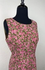 Vtg Maxi Dress Womens 8P Y2K 90s Fairy Grunge Ditsy Floral Cottage Romantic