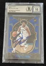 Jalen Williams Signed 2022-23 Panini Select Concourse #90 BAS Autograph Grade 10