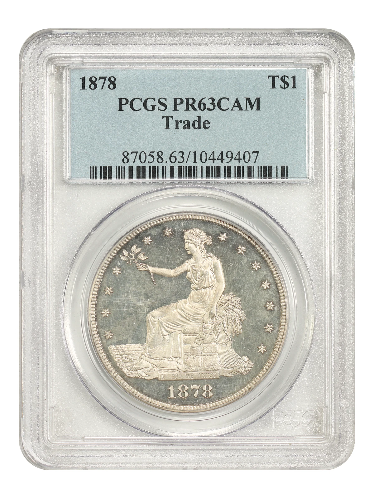 1878 Trade $1 PCGS PR63CAM - Trade Dollar - Desirable Proof Trade Dollar