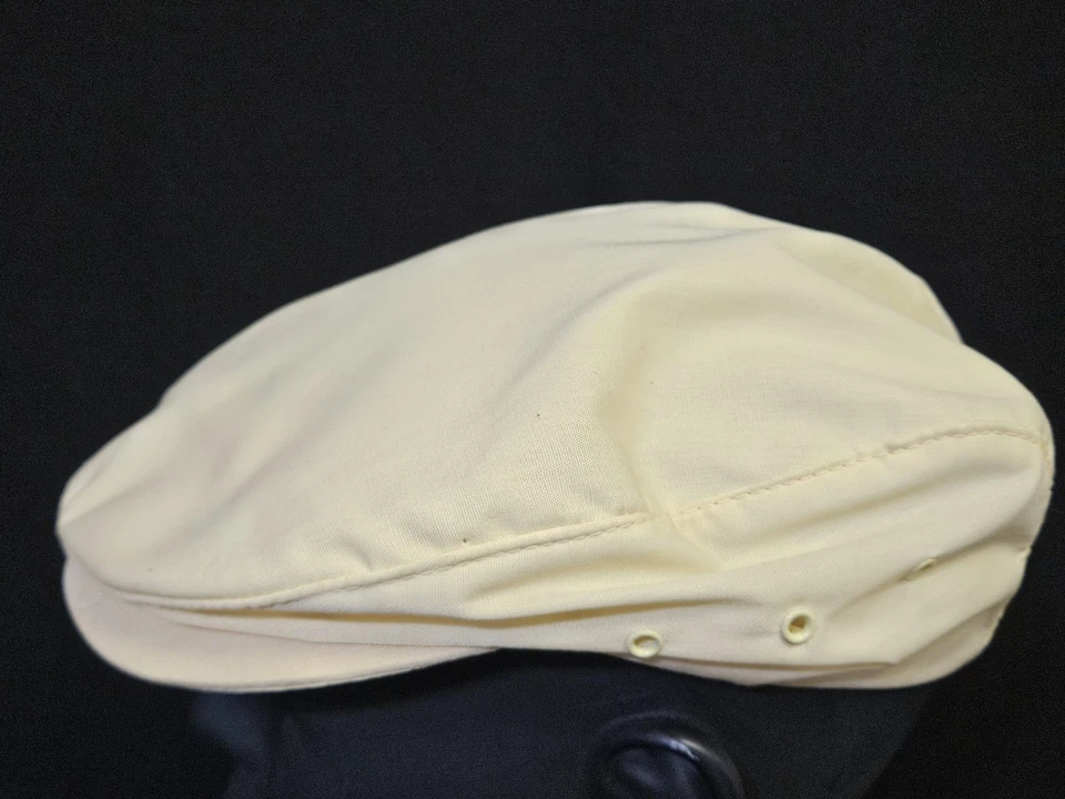 De colección Años 90 Gorra Plana Para Hombre EE. UU. Casual Sombreros Azul 7 1/4 Off White/Amarillo Foto 2 de 4