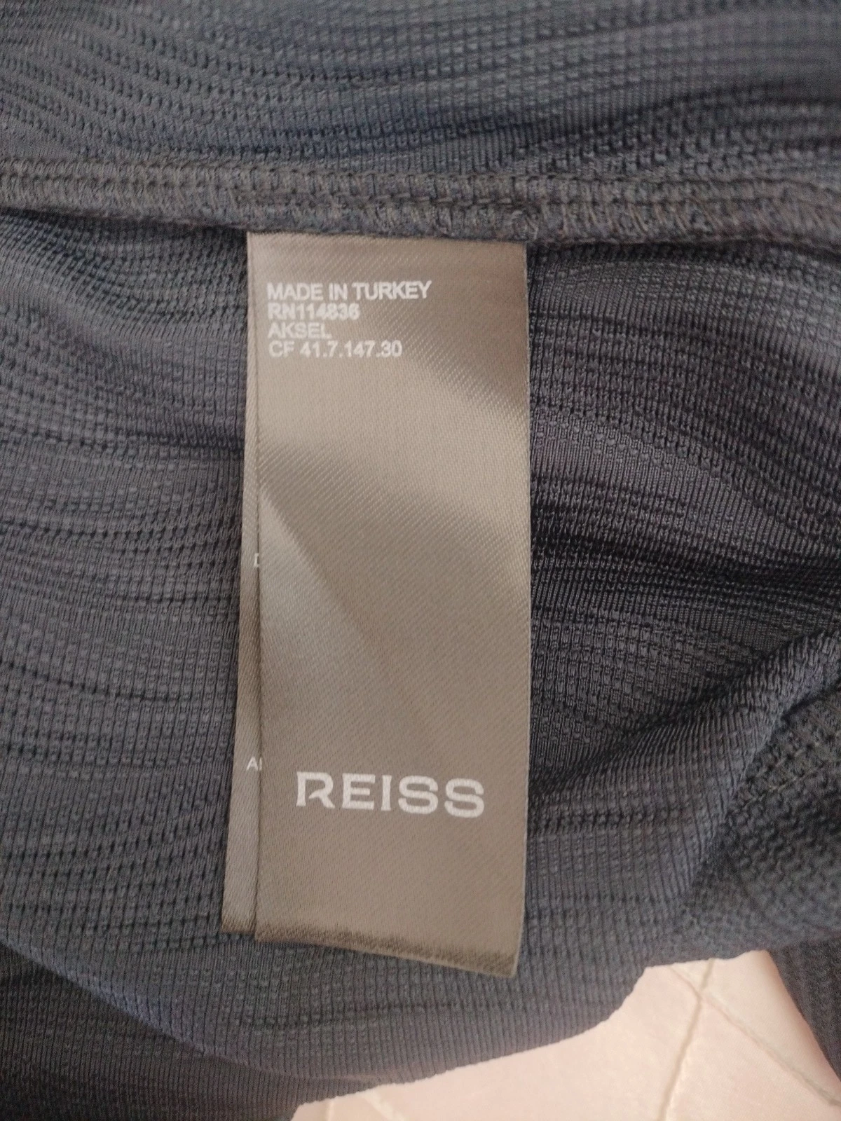 Reiss Men's AkselWave-Jacquard Zip-Through Jacket Navy Medium - NWT - RN114836 - product detail image 14