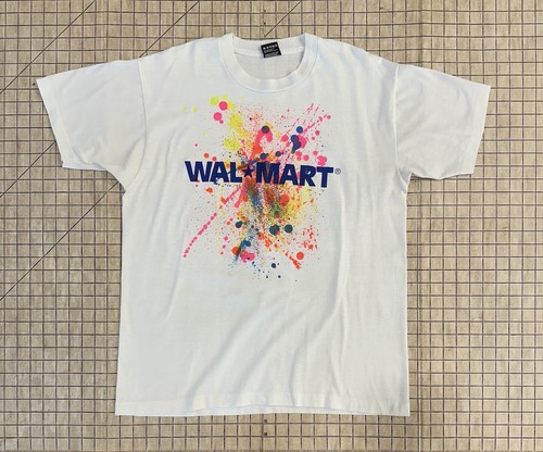 Vintage Walmart SUPERCENTER T-Shirt XL Paint Paper Thin Fruit Of The Loom Best