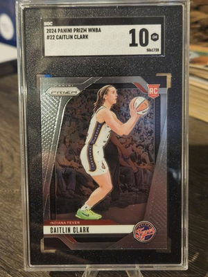 #ad 2024 Panini Prizm RC #22 Caitlin Clark SGC 10 GEM MINT $250.00
