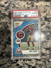 2021 Panini Instant NFL - R.R Showcase-Blue #RS3 Trey Lance (RC) 49ers pSA 10