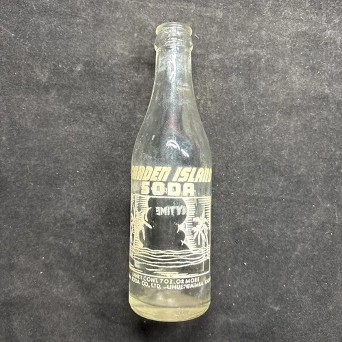 Hawaii Soda Bottle - Garden Island Soda Kauai Soda Co Lihue Waimea Kauai