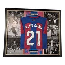 Frenkie de Jong signed shirt FRAMED ACG Jersey Barcelona DELUXE DISPLAY BAS