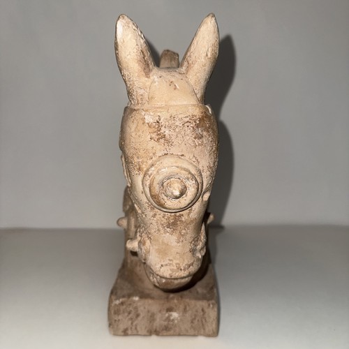 Estatua cabeza de caballo de terracota estilo dinastía Tang de colección - Imagen 2 de 9