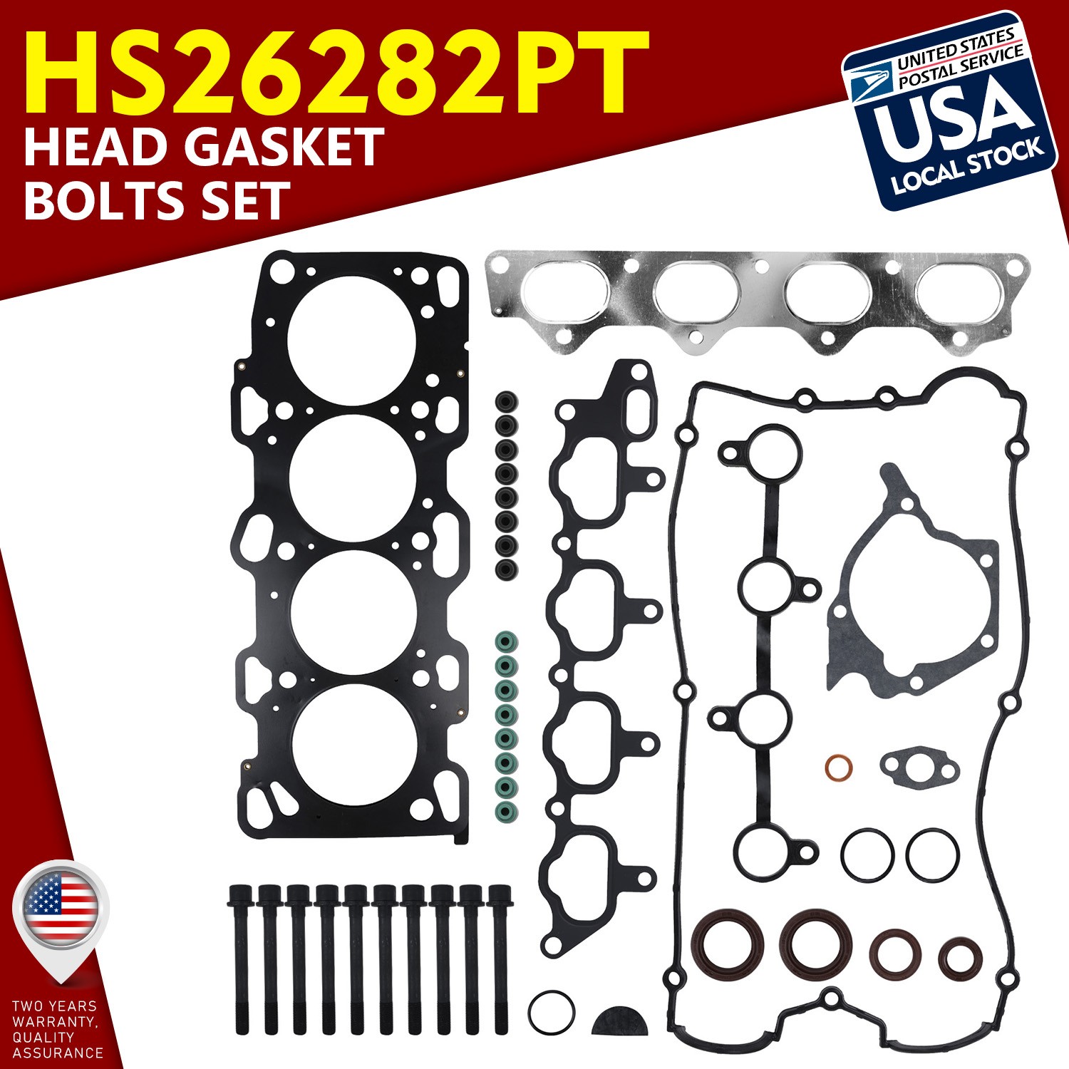 Head Full Gasket Set w/ Cylinder Bolts For Chevy Silverado GMC Sierra 5.3L 4.8L
