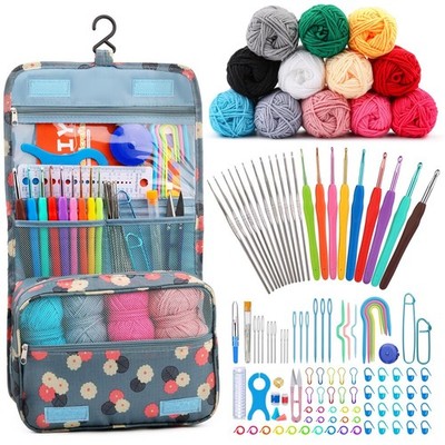 Crochet Kit for Beginners Complete 130 Pieces Starters Knitting Kit with Croc...