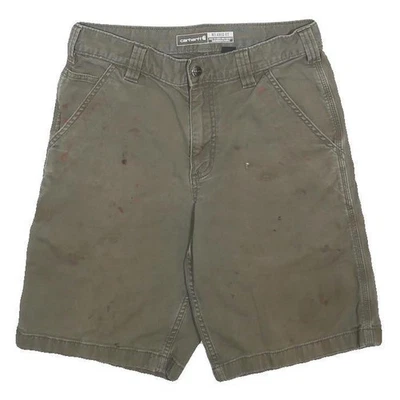 CARHARTT Bermuda Beige Décontracté Coton Mélangé Travail Extérieur M W30 - Photo 1/4