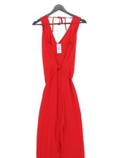 Jack Wills Shirt Midi Dress UK10 in Red