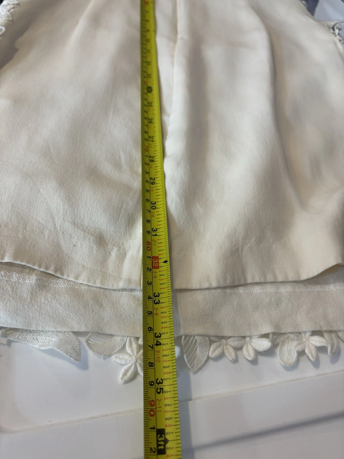 Abito floreale pizzo 3D Tory Burch Merida avorio celebrità nuziale doccia S 6 $795 bianco