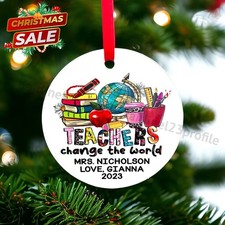 Teacher Gifts, Teacher Ornament, Christmas Gift for Teacher, Personalized Chr...