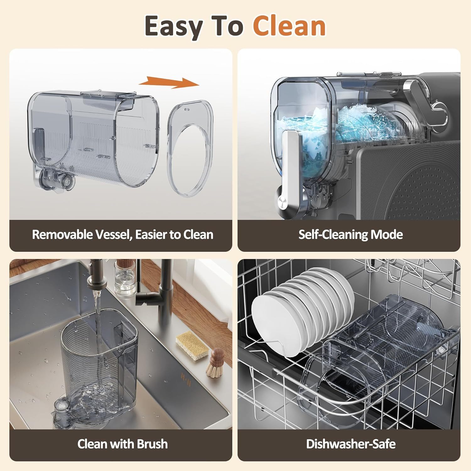 Slushie Machine, Slushy for Home No Ice Need, Soft Serve Ice Cream Maker & Marga