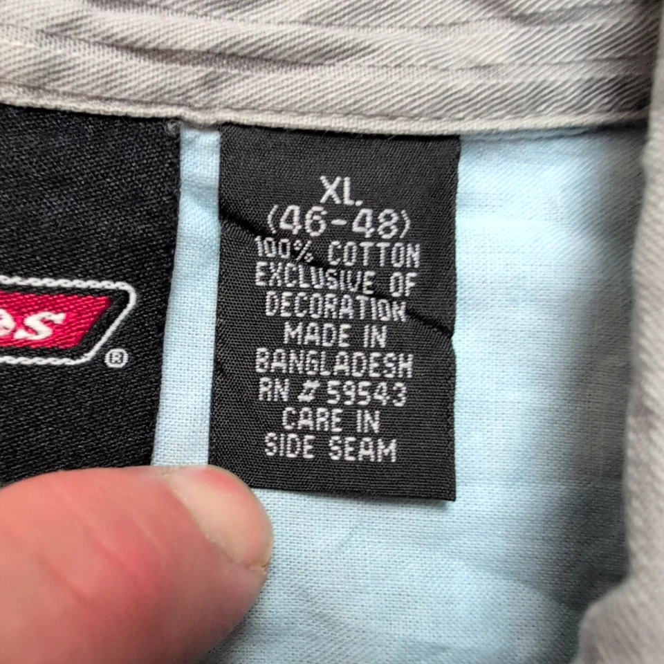 Chemise Dickies XL Gris Manches courtes 100% Coton 2 Poches Genuine Dickies - Photo 4/4