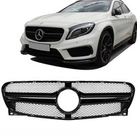 Sport KüHlergrill Schwarz Glanz Passt FüR Mercedes Gla X156 Ab 13-16 Nicht Amg