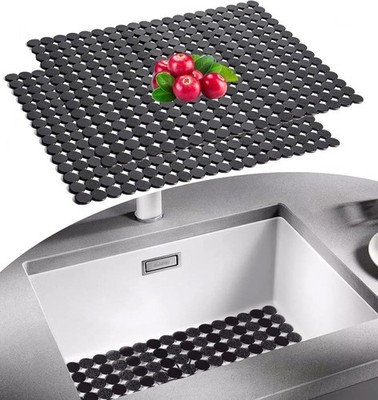 Set of 2 Protective Mats for Kitchen and Bathroom, PVC Sink Mat, Cut to Size ...