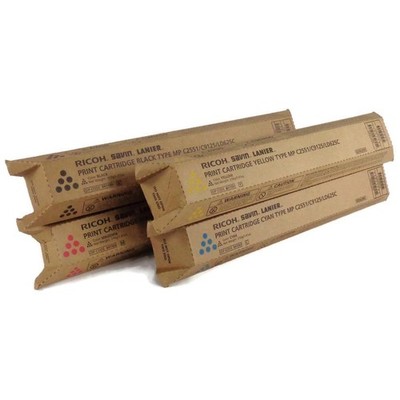 Lot of 4 Ricoh 841586 841501 841502 841503 Black Yellow Magenta Cyan Toner - New