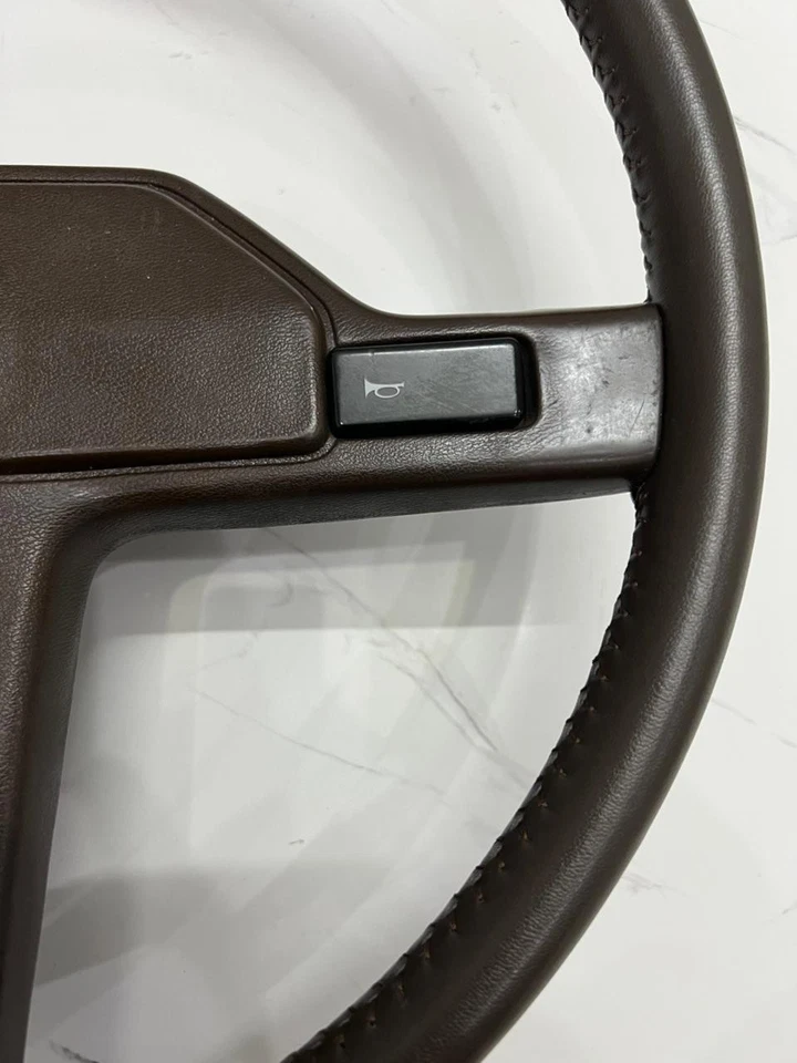 1981 1987 Toyota Land Cruiser Brown Leather FJ60 FJ62 Steering Wheel 1982 1983 - Image 4 of 4