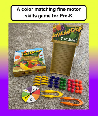    Pre-K Avalanche Fruit Stand color matching fine motor skills game no reading