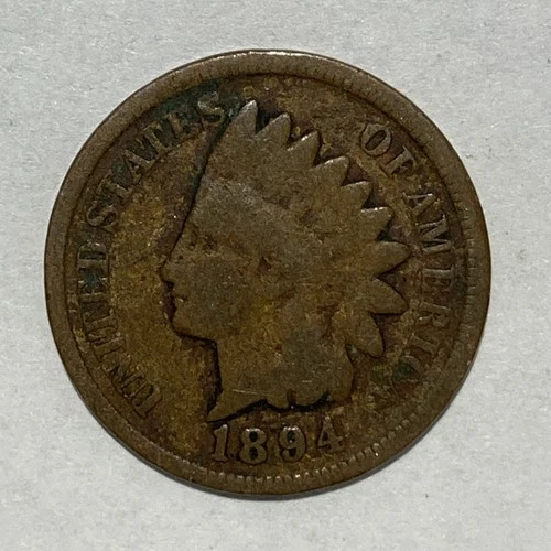 1894 Indian Head Cent Penny Good+