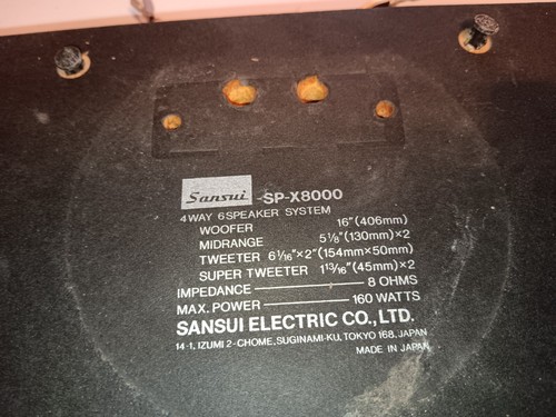 Par de sistemas de altavoces Sansui SP-X8000 4 vías 6 de colección solo red cruzada. - Imagen 4 de 16