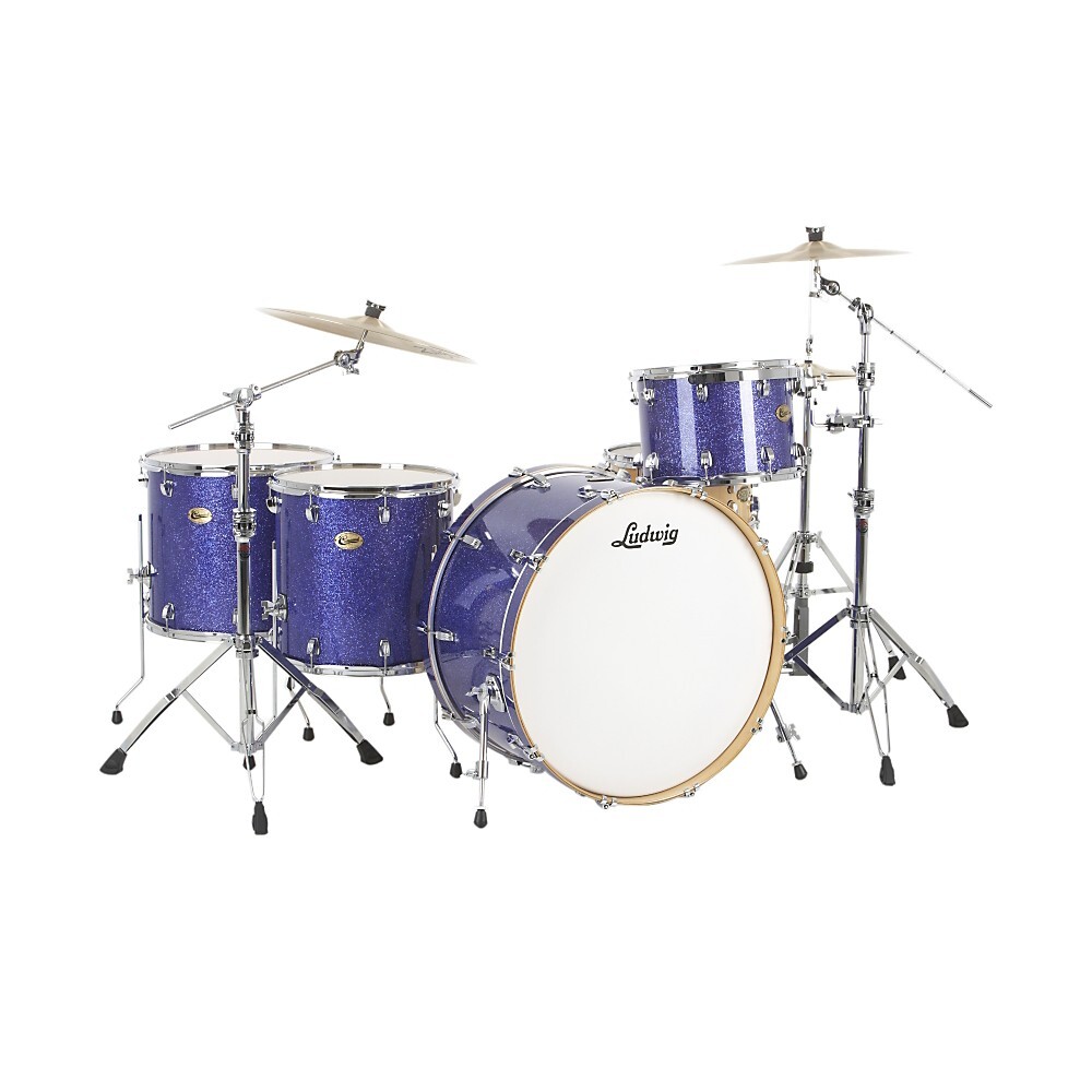Набор ракушек Ludwig Centennial Zep из 4 предметов Blue Sparkle